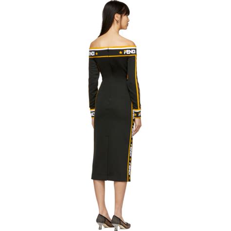 fendi off shoulder dress|Fendi formal dresses.